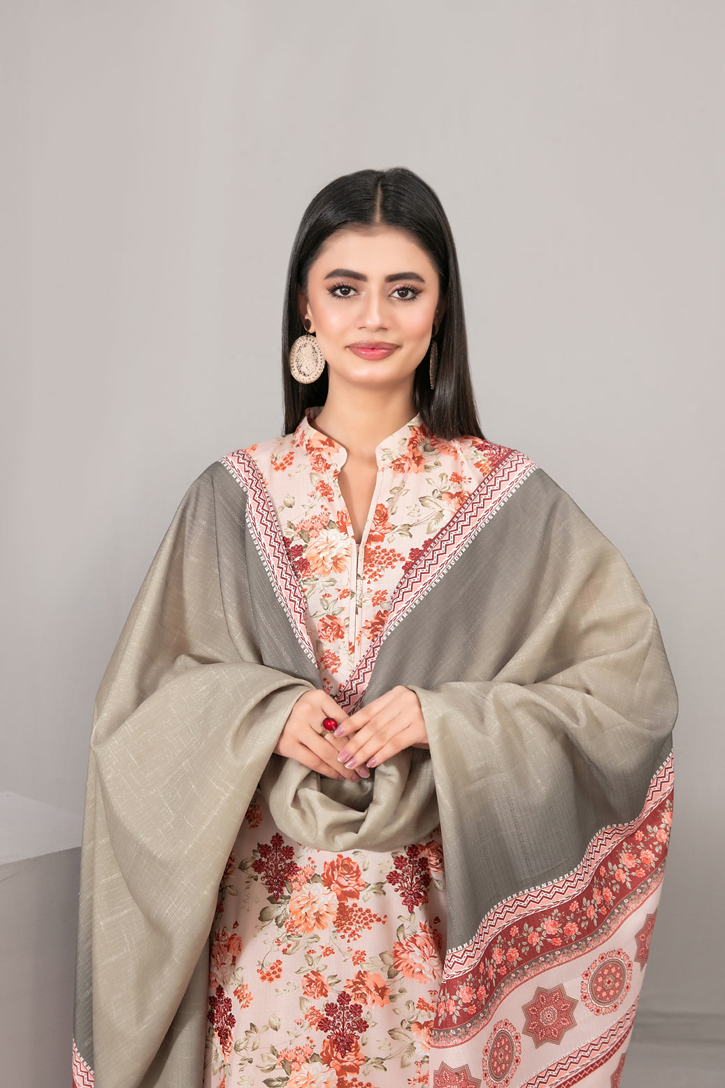 Rabiyah 3Pcs Unstitched Boti Emb Printed Staple D-5171