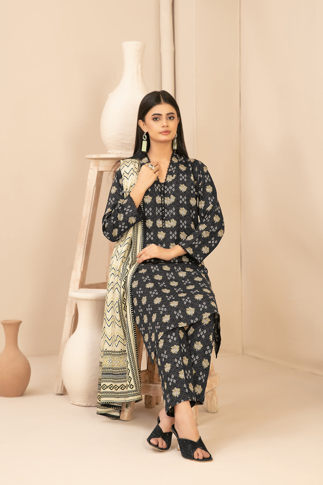 Dilshaan 3 pcs Unstitched Staple Linen D-5395