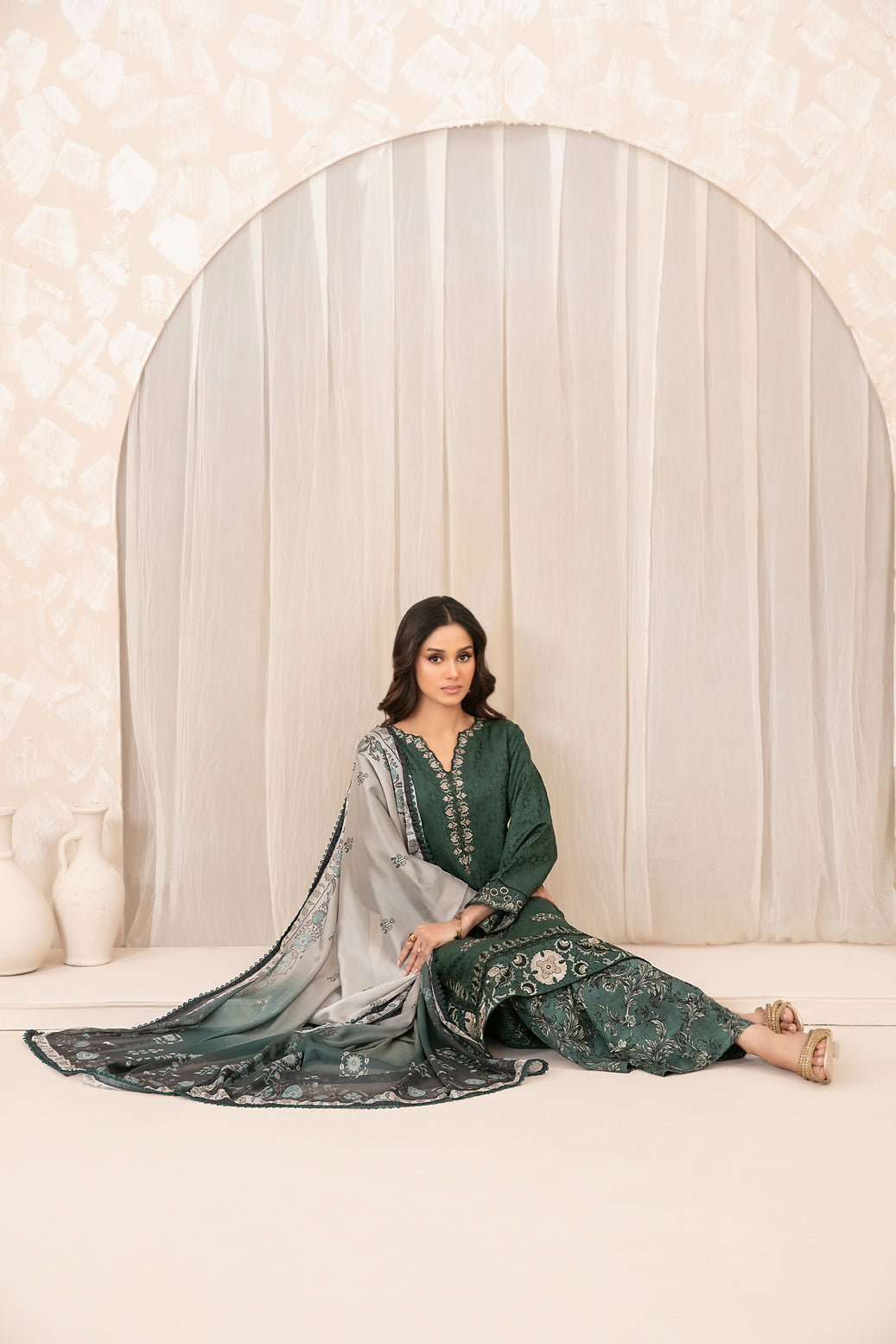 Wada 3Pcs Stitched Fancy Emb Jacquard Viscose D-5317