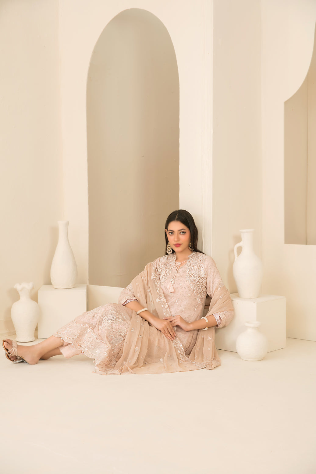 EMBER 3pcs SEMI-Stitched Emb CHIFFON