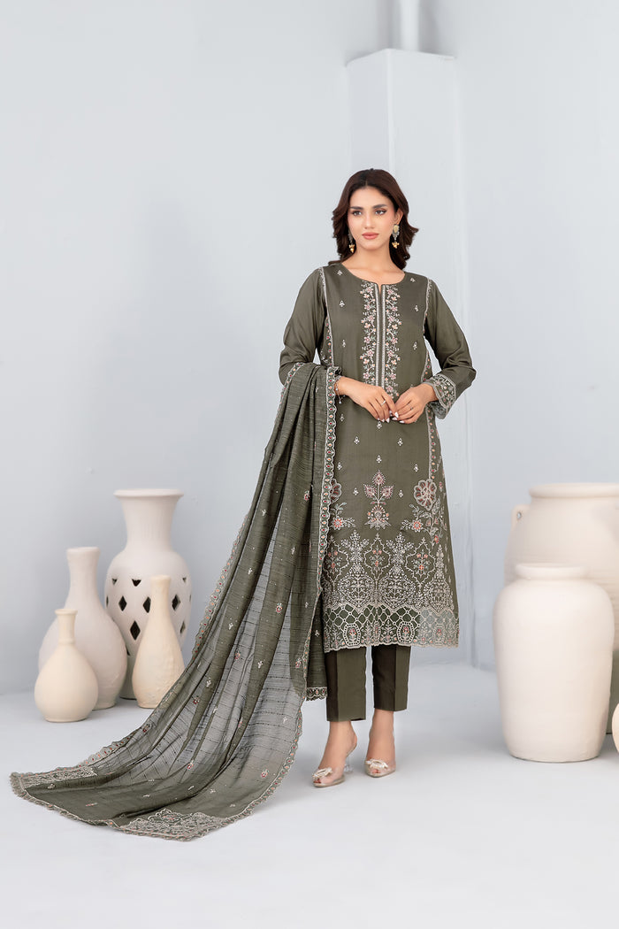 Syera (S) 3pcs Stitched Emb Viscose [D-4452]