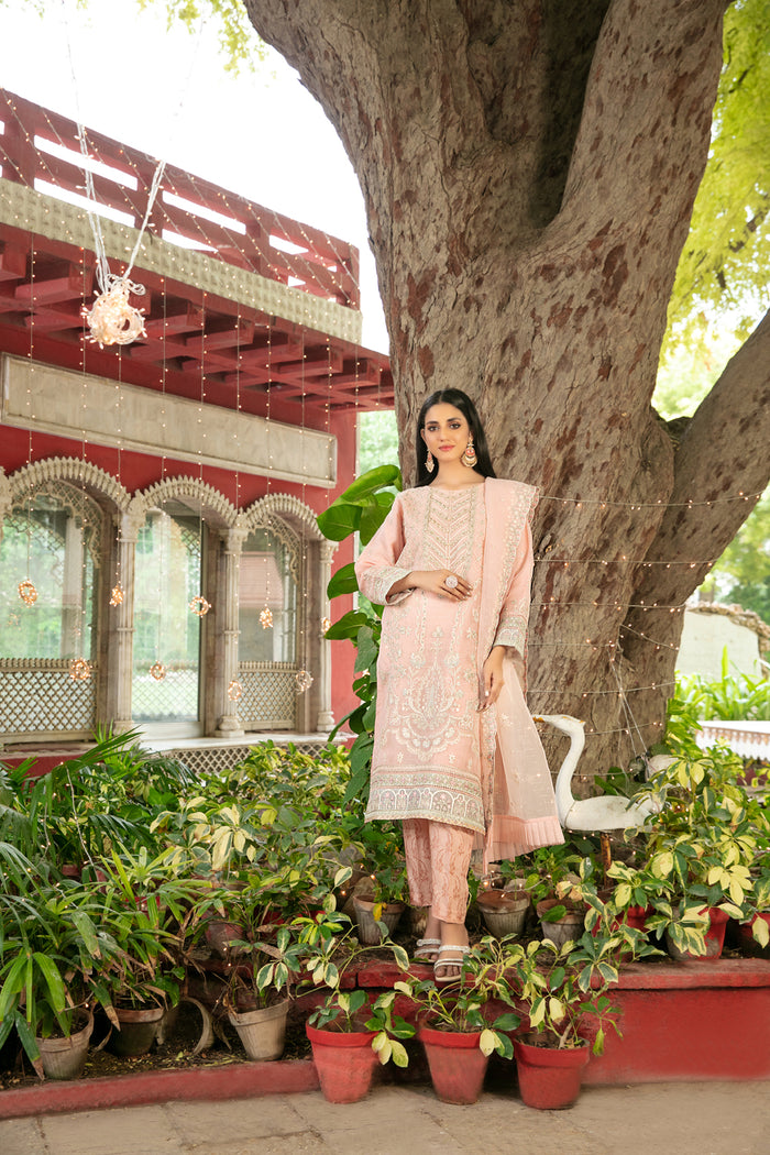 Parizah 3pcs Stitched Luxury Emb Organza [D-9092]