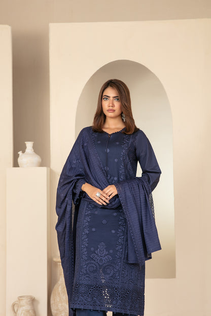 KHAMEELAH 3pcs Un-Stitched Emb Viscose [D-4940]