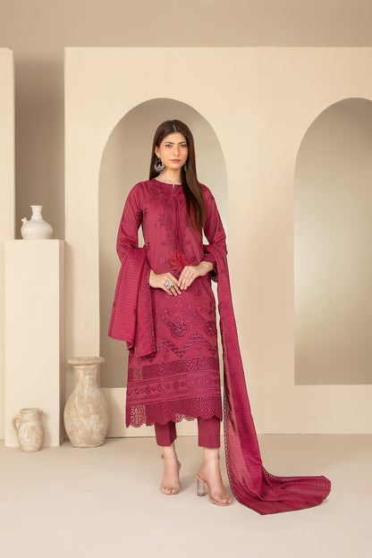 KHAMEELAH 3pcs Un-Stitched Emb Viscose [D-4932]