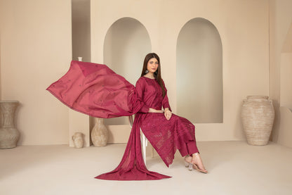 KHAMEELAH 3pcs Un-Stitched Emb Viscose [D-4932]