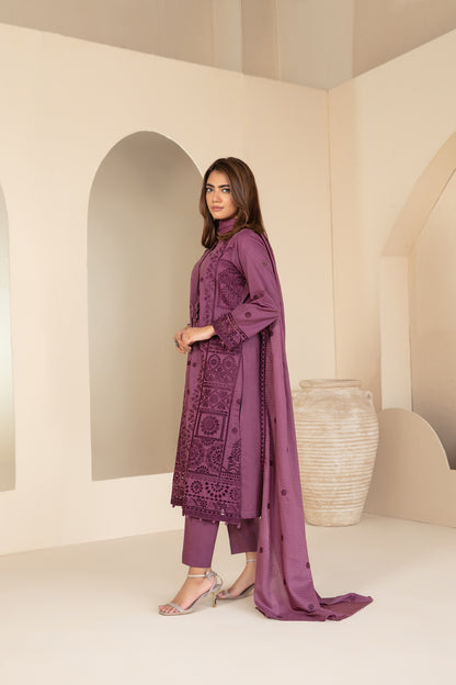 KHAMEELAH 3pcs Un-Stitched Emb Viscose [D-4937]