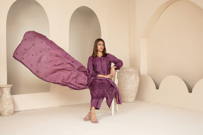 KHAMEELAH 3pcs Un-Stitched Emb Viscose [D-4937]