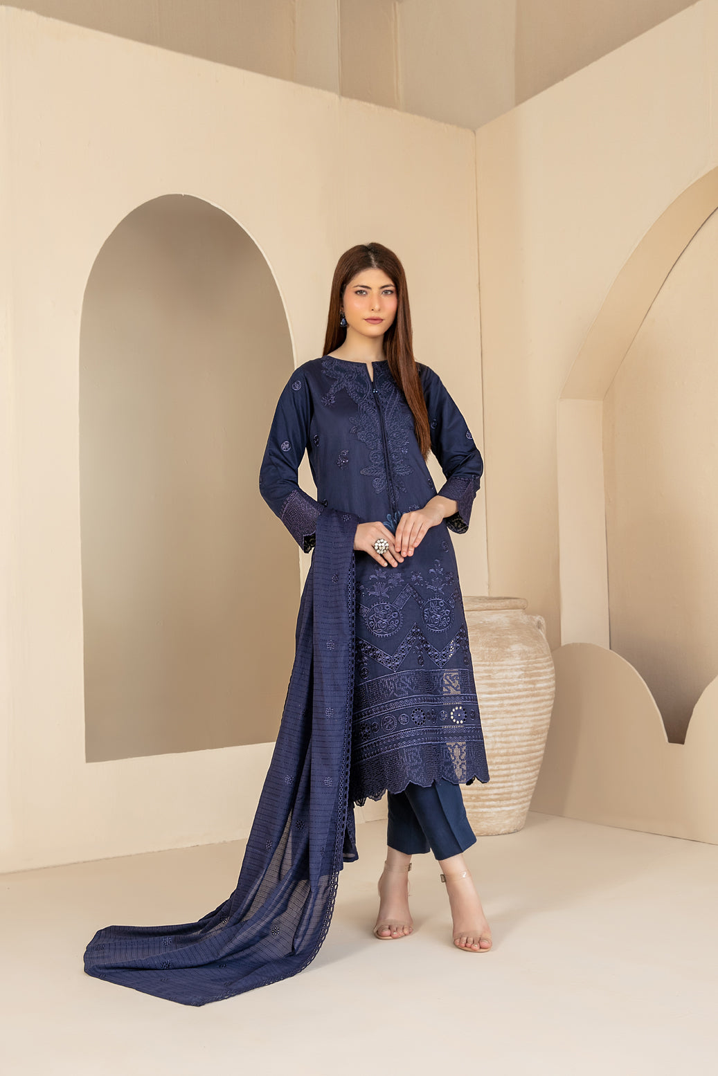 KHAMEELAH 3pcs Un-Stitched Emb Viscose [D-4933]