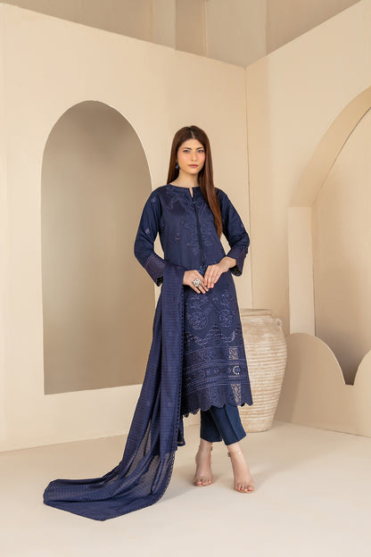 KHAMEELAH 3pcs Un-Stitched Emb Viscose [D-4933]