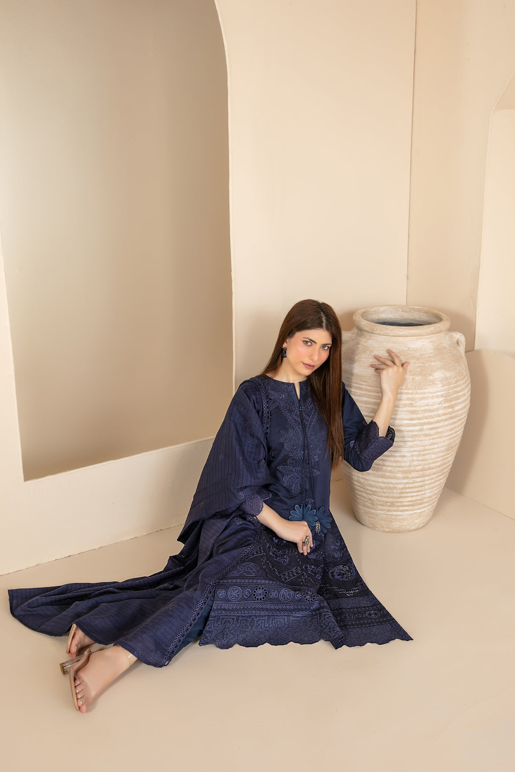 KHAMEELAH 3pcs Un-Stitched Emb Viscose [D-4933]