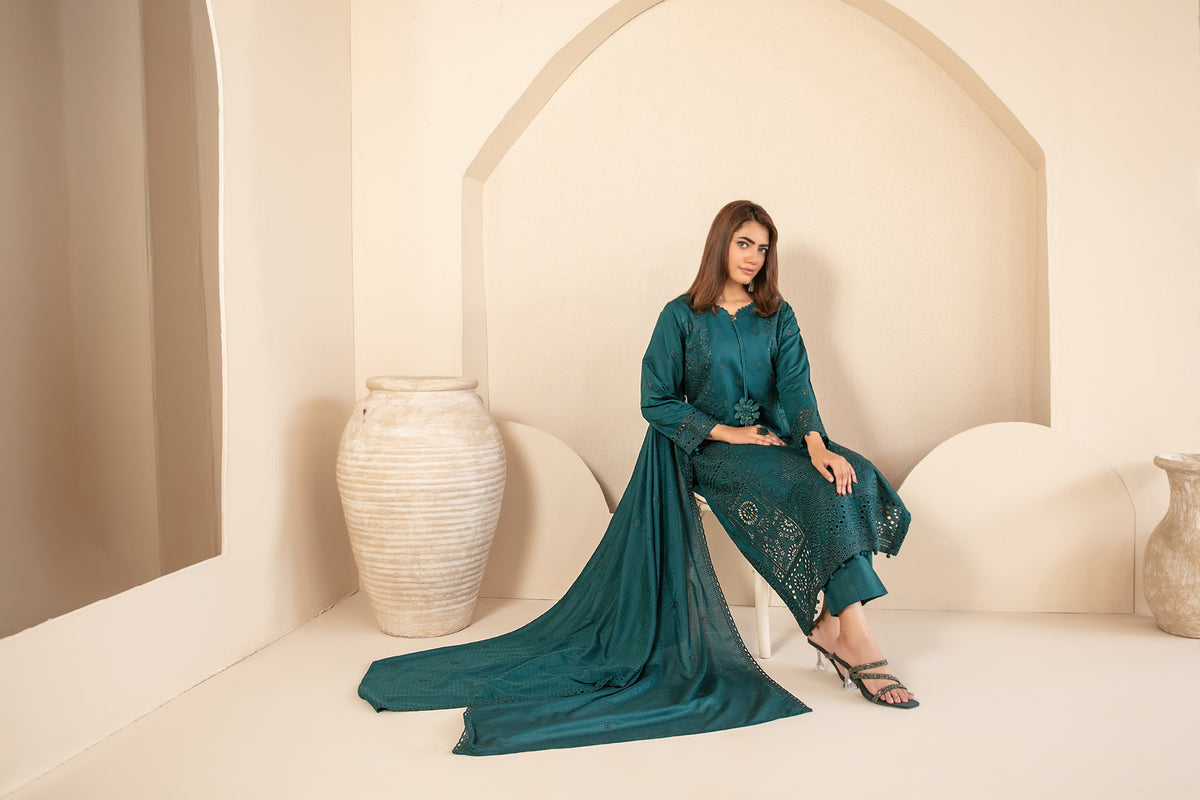 KHAMEELAH 3pcs Un-Stitched Emb Viscose [D-4939]