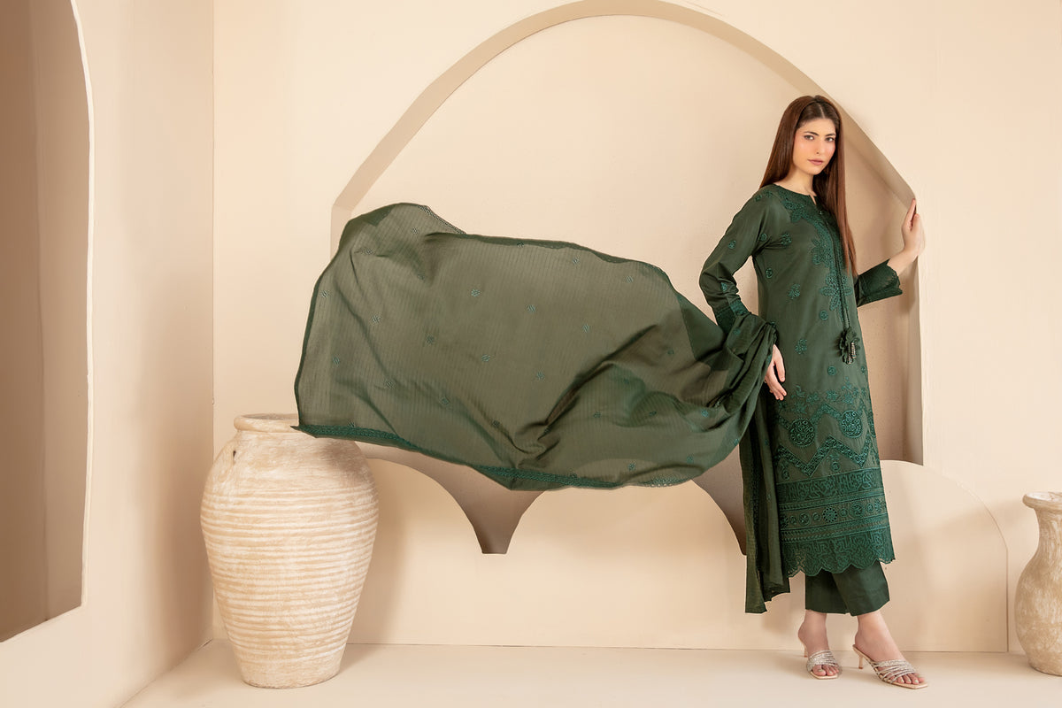 KHAMEELAH 3pcs Un-Stitched Emb Viscose [D-4931]