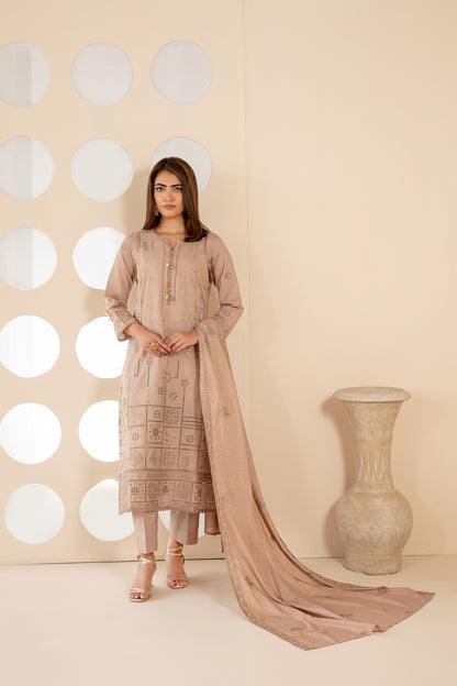 KHAMEELAH 3pcs Un-Stitched Emb Viscose [D-4935]