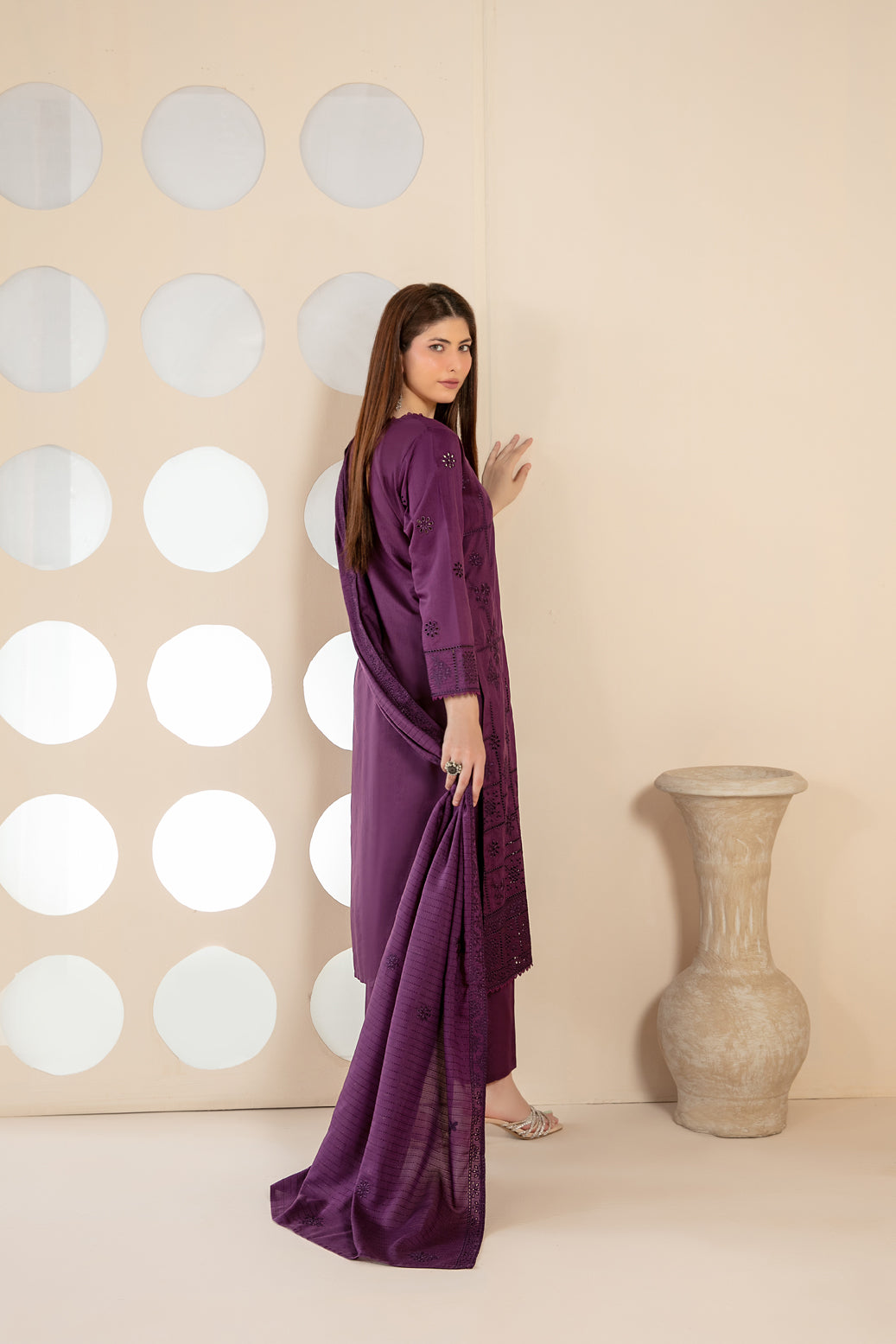 KHAMEELAH 3pcs Un-Stitched Emb Viscose [D-4934]