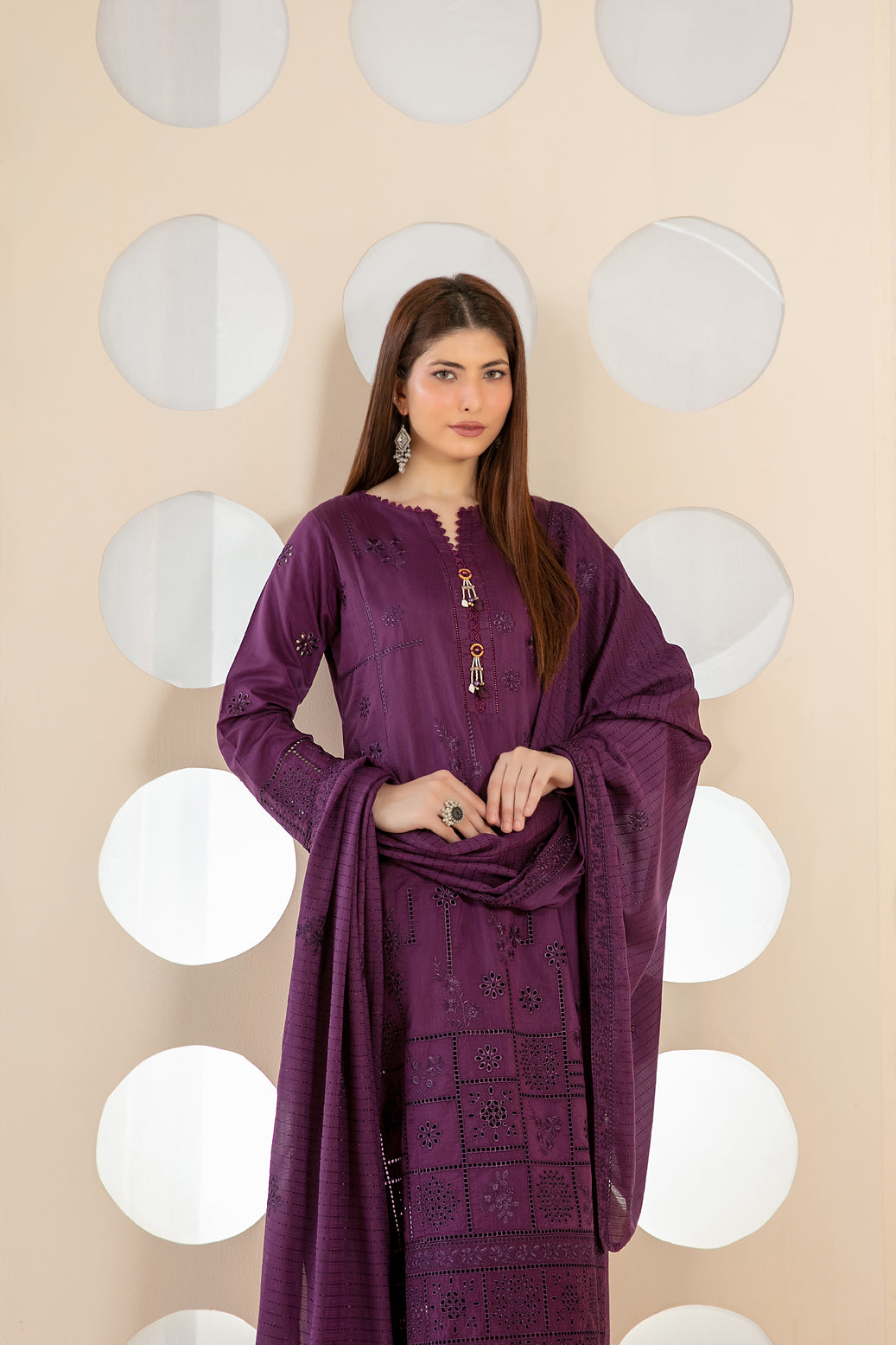 KHAMEELAH 3pcs Un-Stitched Emb Viscose [D-4934]