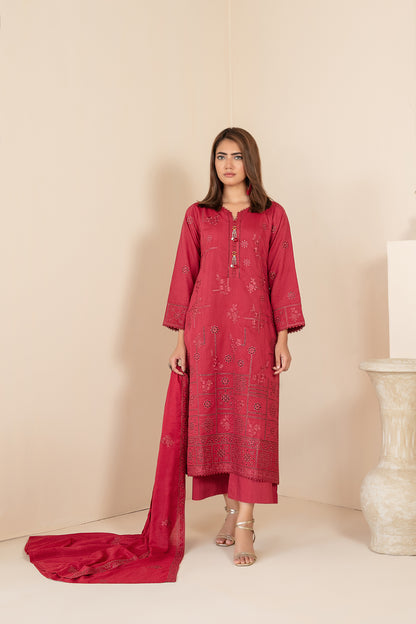 KHAMEELAH 3pcs Un-Stitched Emb Viscose [D-4936]
