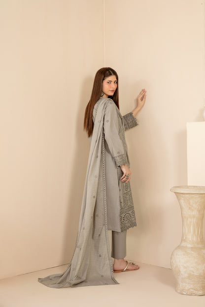 KHAMEELAH 3pcs Un-Stitched Emb Viscose [D-4938]