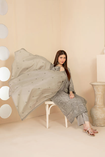 KHAMEELAH 3pcs Un-Stitched Emb Viscose [D-4938]