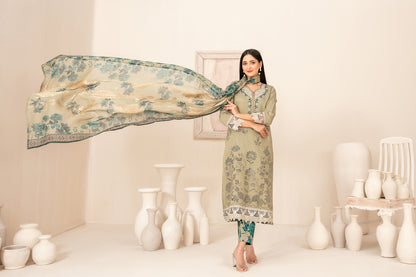ZARTASHA 3pcs Un-Stitched Emb Viscose [D-5821]
