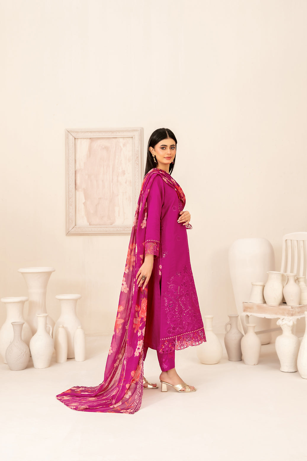 ZARTASHA 3pcs Un-Stitched Emb Viscose [D-5823]