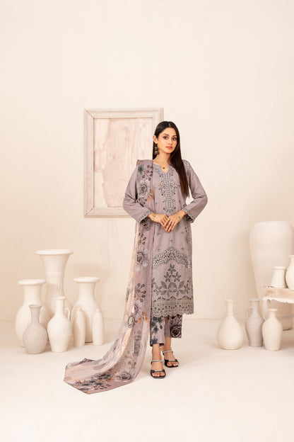 ZARTASHA 3pcs Un-Stitched Emb Viscose [D-5825]
