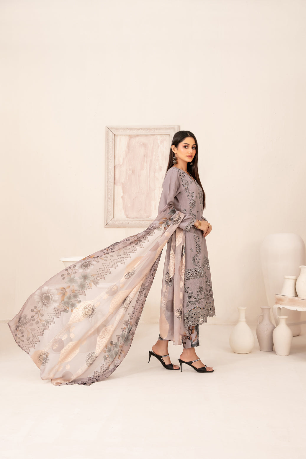 ZARTASHA 3pcs Un-Stitched Emb Viscose [D-5825]