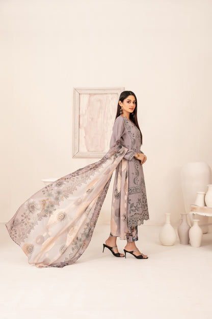 ZARTASHA 3pcs Un-Stitched Emb Viscose [D-5825]