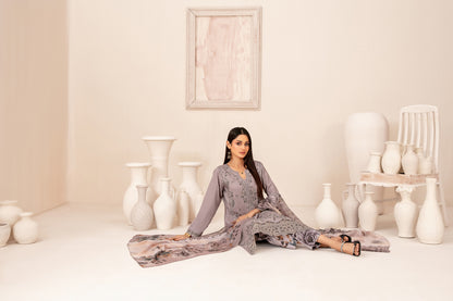 ZARTASHA 3pcs Un-Stitched Emb Viscose [D-5825]