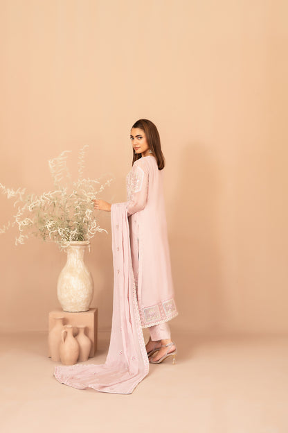 DISTRICT LOOM V1 3pcs SEMI-Stitched Emb CHIFFON [D-4905]