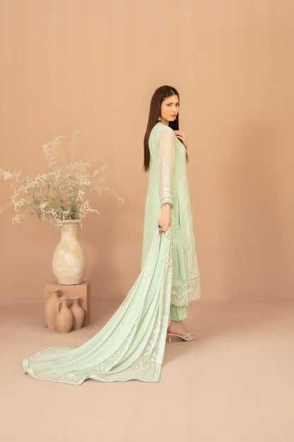 DISTRICT LOOM V1 3pcs SEMI-Stitched Emb CHIFFON [D-4903]