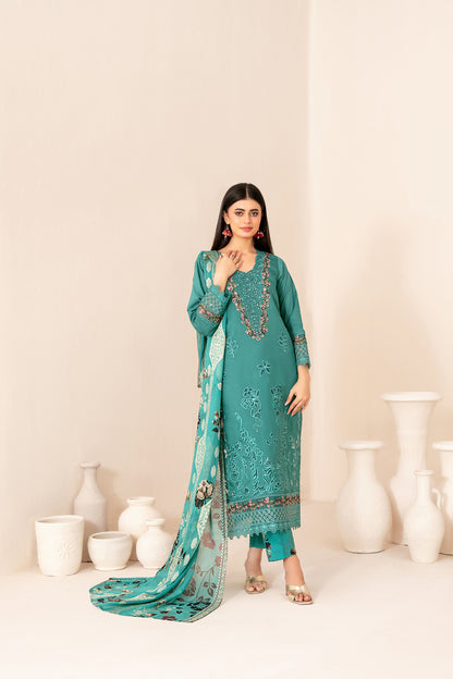 ZARTASHA 3pcs Un-Stitched Emb Viscose [D-5824]