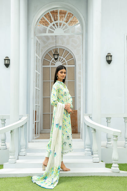 ROZA 3pcs Un-Stitched Emb Printed Lawn[D-3962]