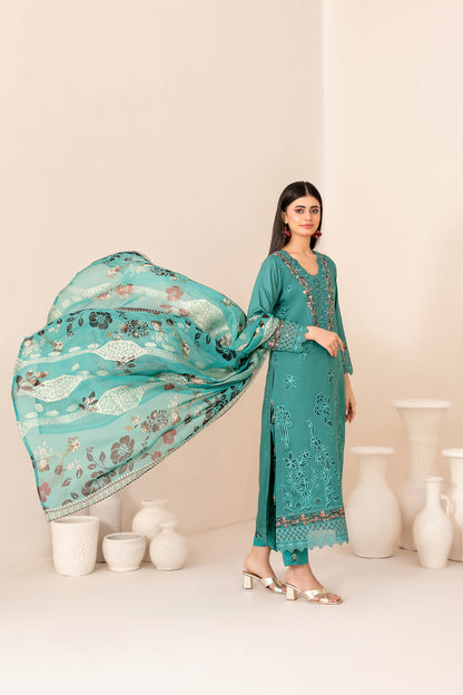 ZARTASHA 3pcs Un-Stitched Emb Viscose [D-5824]