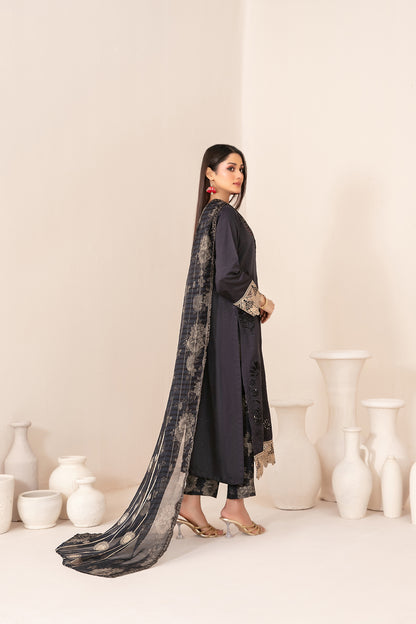 ZARTASHA 3pcs Un-Stitched Emb Viscose [D-5827]