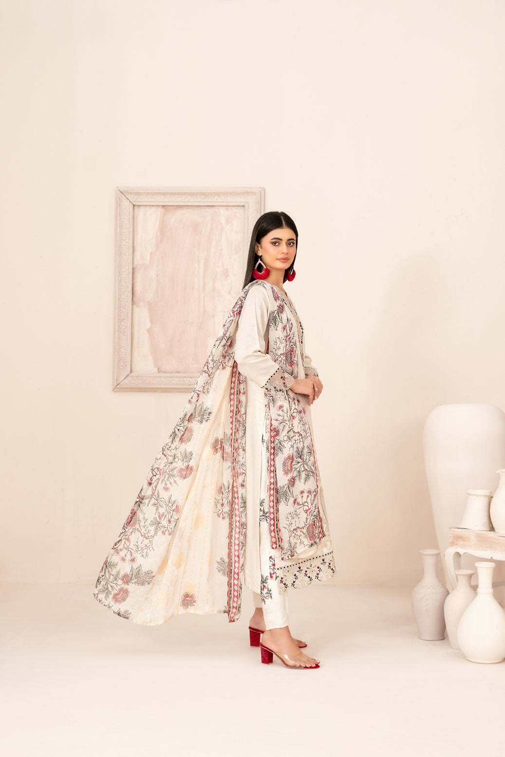 ZARTASHA 3pcs Un-Stitched Emb Viscose [D-5822]
