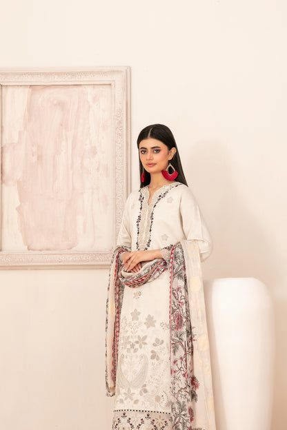 ZARTASHA 3pcs Un-Stitched Emb Viscose [D-5822]
