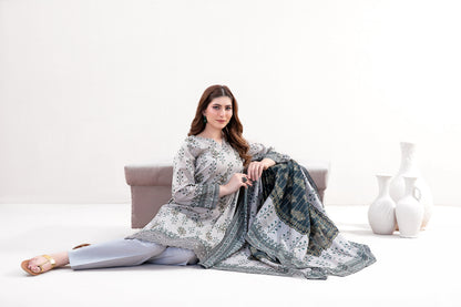 Eyana 3pcs Un-Stitched Emb Printed Lawn [D-3417]