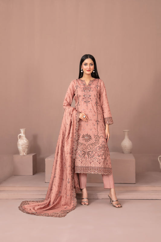 RAYALEEN 3pcs Un-Stitched Emb Viscose [D-5601]