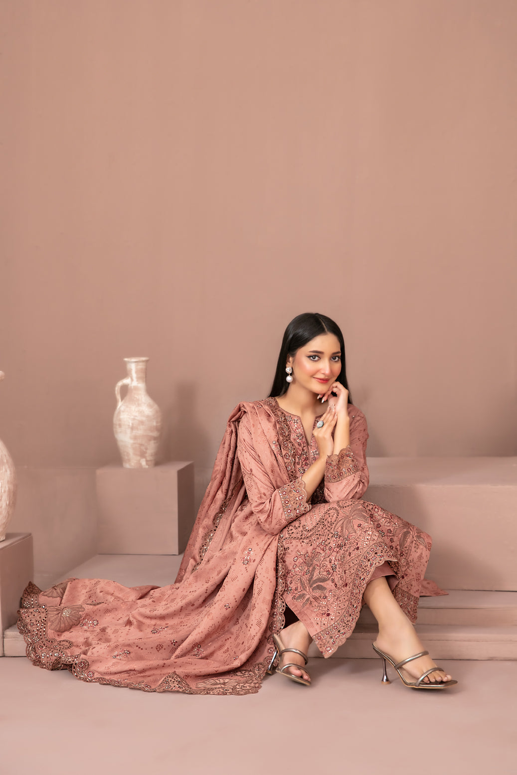 RAYALEEN 3pcs Un-Stitched Emb Viscose [D-5601]