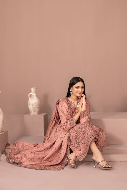 RAYALEEN 3pcs Un-Stitched Emb Viscose [D-5601]