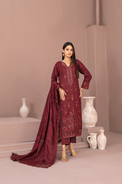 RAYALEEN 3pcs Un-Stitched Emb Viscose [D-5605]