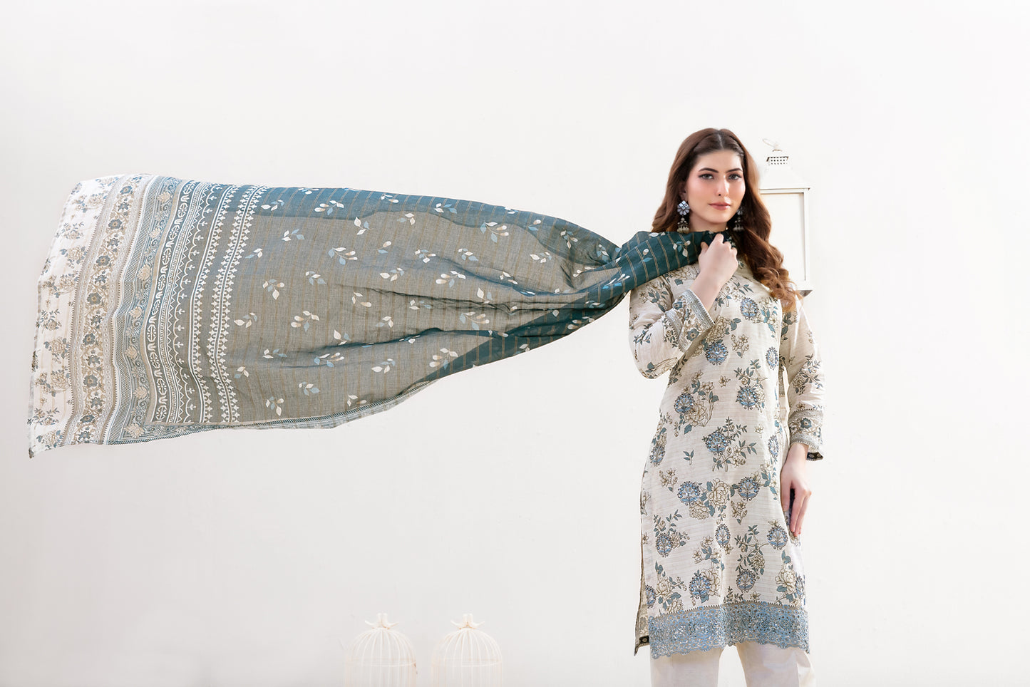 Eyana 3pcs Un-Stitched Emb Printed Lawn [D-3421]