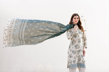 Eyana 3pcs Un-Stitched Emb Printed Lawn [D-3421]