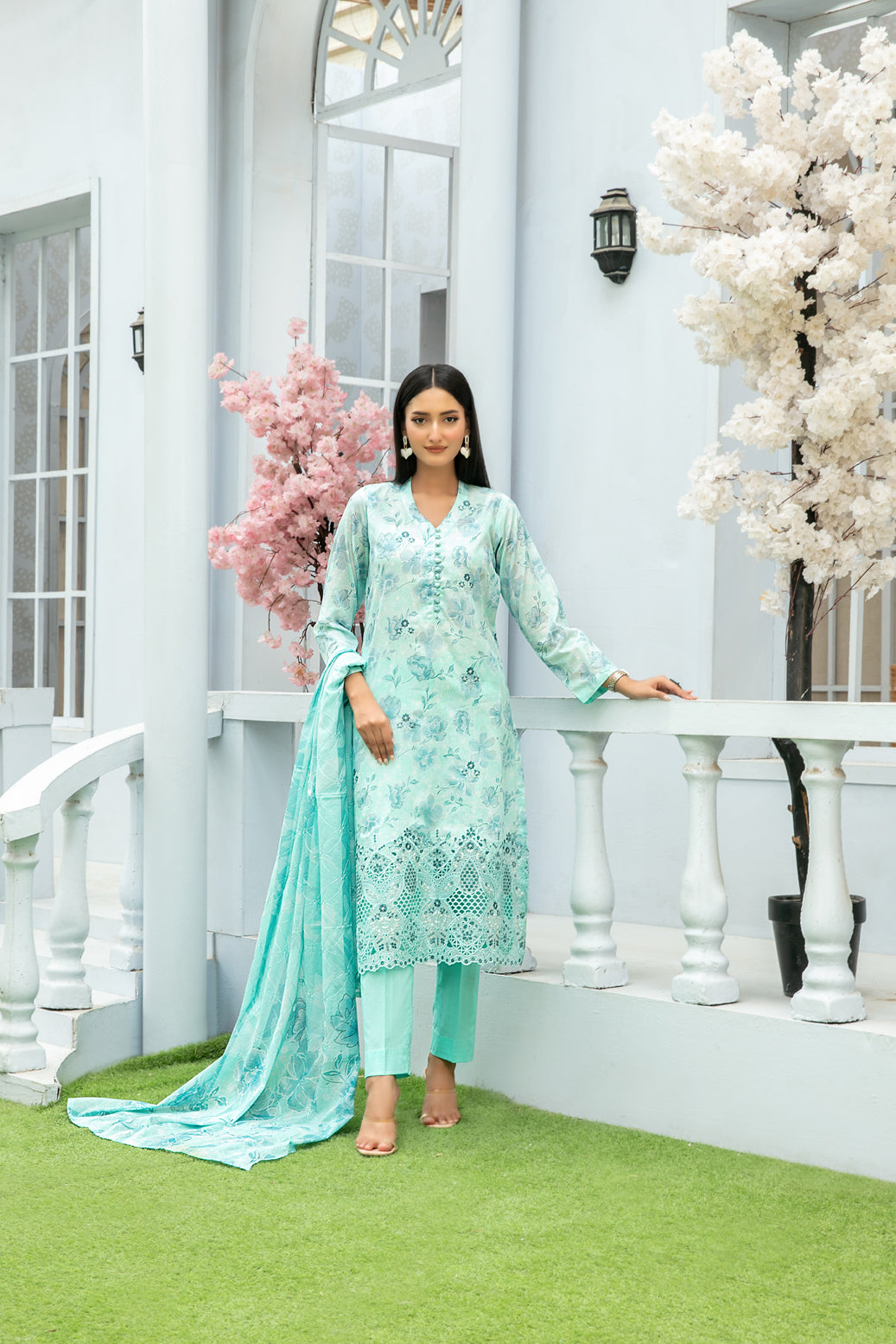 ROZA 3pcs Un-Stitched Emb Printed Lawn[D-3967]