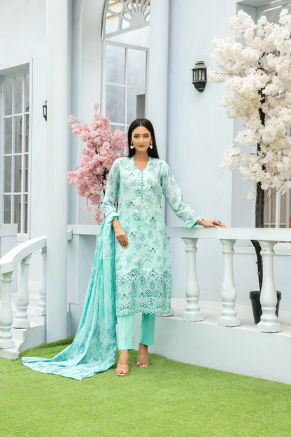 ROZA 3pcs Un-Stitched Emb Printed Lawn[D-3967]