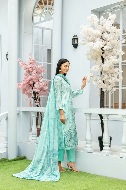ROZA 3pcs Un-Stitched Emb Printed Lawn[D-3967]