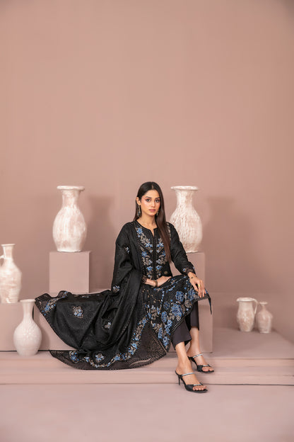 RAYALEEN 3pcs Un-Stitched Emb Viscose [D-5608]