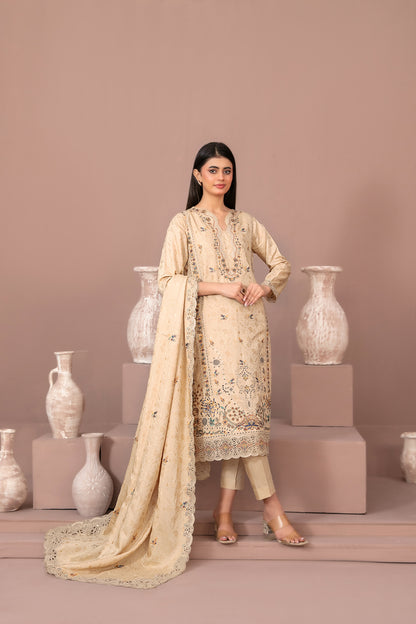 RAYALEEN 3pcs Un-Stitched Emb Viscose [D-5609]