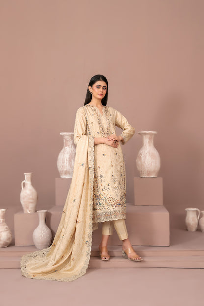 RAYALEEN 3pcs Un-Stitched Emb Viscose [D-5609]