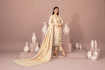 RAYALEEN 3pcs Un-Stitched Emb Viscose [D-5609]